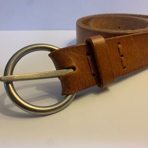 American Eagle Outfitters Brown Leather Belt with round buckle